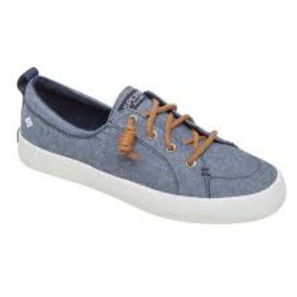 SPERRY Crest Vibe Crepe Chambray Boat Shoes 8M - Picture 1 of 13
